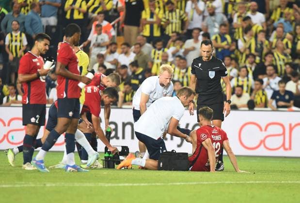 Thomas Meunier of Lille FC during the UEFA Champions League Third Qualifying Round: Second Leg match between Fenerbahce and Lille FC at Ulker Stadium iin Istanbul , Turkey on August 13 , 2024. ( Photo by Seskimphoto ) Istanbul Turkey Istanbul Turkey Copyright: xSeskimphotox Fenerbahce-Lille-130824 (60)