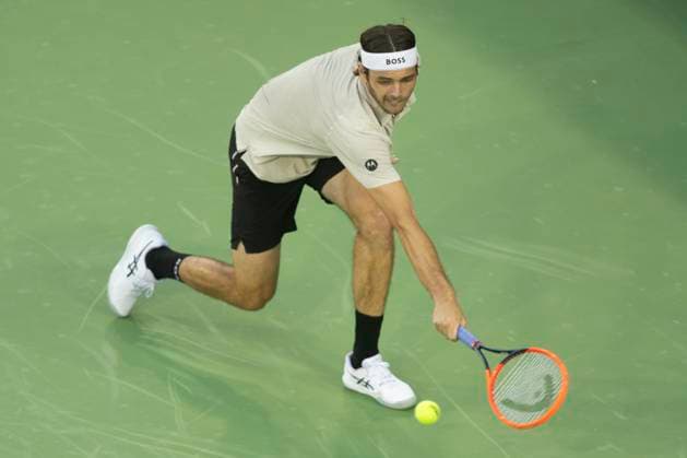 August 13, 2024, Mason, Oh, USA: 2024 Cincinnati Open Tennis, 2024 08 13 - Taylor Fritz hits a ball against opponent Brandon Nakashima. ZUMAPress Mason USA - ZUMAn24_ 20240813_zaf_n24_109 Copyright: xWallyxNellx