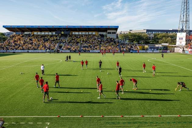 2024.08.13 Bodo Pilka nozna Eliminacje Ligi Mistrzow UEFA Liga Mistrzow 2024 2025 FK Bodo Glimt - Jagiellonia Bialystok N z stadion widok ilustracja zdjecie ilustracyjne zdjecia stockowe Foto Ivar Olsen PressFocus 2024.08.13 Bodo Football UEFA Champions League 2024 2025 FK Bodo Glimt - Jagiellonia Bialystok stadion widok ilustracja zdjecie ilustracyjne zdjecia stockowe Credit: Ivar Olsen PressFocus NEWSPIX.PL --- Newspix.pl  20240813_pf_0141