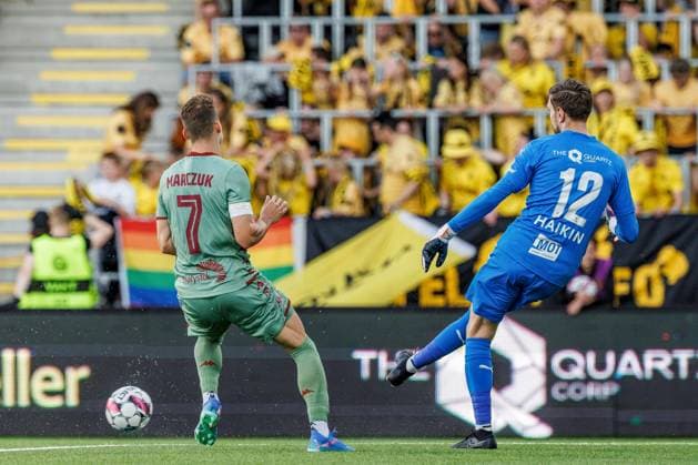 2024.08.13 Bodo Pilka nozna Eliminacje Ligi Mistrzow UEFA Liga Mistrzow 2024 2025 FK Bodo Glimt - Jagiellonia Bialystok N z Dominik Marczuk Nikita Chajkin Foto Ivar Olsen PressFocus 2024.08.13 Bodo Football UEFA Champions League 2024 2025 FK Bodo Glimt - Jagiellonia Bialystok Dominik Marczuk Nikita Chajkin Credit: Ivar Olsen PressFocus NEWSPIX.PL --- Newspix.pl  20240813_pf_0162