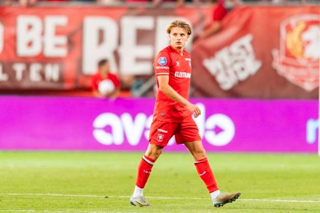 ENSCHEDE, 13-08-2024 , Stadium de Grolsch Veste, football, UEFA Champions League, qualification, season 2024 2025, during the match FC Twente - Salzburg, FC Twente player Sem Steijn Twente - Salzburg  x26031364x Copyright: