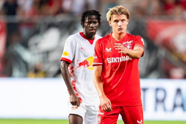 ENSCHEDE, 13-08-2024 , Stadium de Grolsch Veste, football, UEFA Champions League, qualification, season 2024 2025, during the match FC Twente - Salzburg, FC Twente player Sem Steijn Twente - Salzburg  x26031365x Copyright: