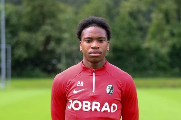 David Amegnaglo , Soccer, Regionalliga Suedwest, SC Freiburg II, Team presentation, 04 07 2024, Freiburg Soccer School, Freiburg im Breisgau, Germany Freiburg im Breisgau Freiburg Soccer School Baden Wuerttemberg Germany Copyright: xGrantxHubbsx