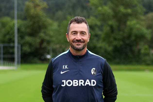 Frank Kackert, Goalkeeper Coach , Soccer, Regionalliga Suedwest, SC Freiburg II, Team presentation, 04 07 2024, Freiburg Soccer School, Freiburg im Breisgau, Germany Freiburg im Breisgau Freiburg Soccer School Baden Wuerttemberg Germany Copyright: xGrantxHubbsx