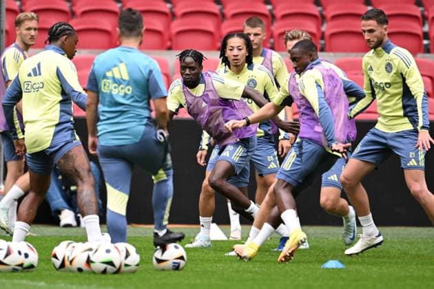 AMSTERDAM Bertrand Traore of Ajax during a training in the Johan Cruijff ArenA in the run-up to the third qualifying round for the Europa League against Panathinaikos. ANP OLAF KRAAK xVIxANPxSportx xxANPxIVx 505984561 originalFilename: 505984561.jpg