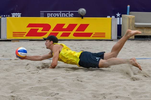 European Championships Beach Volleyball, 14 08 2024, Arnhem Lukas Pfretzschner GER European Championships Beach Volleyball, Arnhem on 14 08 2024 Copyright: xBEAUTIFULxSPORTS PeterxWeberx