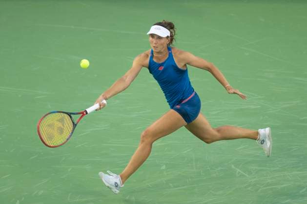 August 14, 2024, Mason, Oh, USA: 2024 Cincinnati Open Tennis, 2024 08 14 - Varvara Gracheva hits a ball against opponent Iga Swiatek. ZUMAPress Mason USA - ZUMAn24_ 20240814_zaf_n24_130 Copyright: xWallyxNellx
