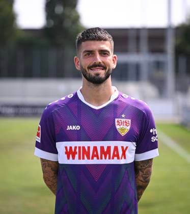 FOOTBALL 1 BUNDESLIGA 13 08 2024 Portraettermin 2024 2025 at VfB Stuttgart on the training ground Goalkeeper Fabian Bredlow VfB Stuttgart