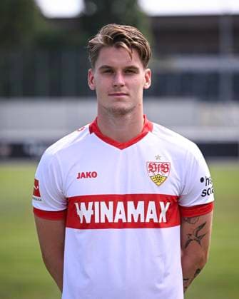 FOOTBALL 1 BUNDESLIGA 13 08 2024 Portraettermin 2024 2025 at VfB Stuttgart on the training ground Ramon Hendriks VfB Stuttgart