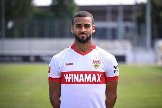 FOOTBALL 1 BUNDESLIGA 13 08 2024 Portraettermin 2024 2025 at VfB Stuttgart on the training ground Josha Vagnoman VfB Stuttgart