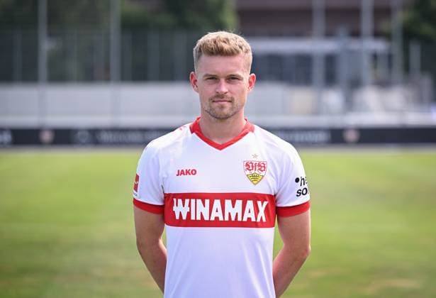 FOOTBALL 1 BUNDESLIGA 13 08 2024 Portraettermin 2024 2025 at VfB Stuttgart on the training ground Maximilian Mittelstaedt VfB Stuttgart