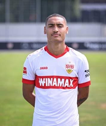 FOOTBALL 1 BUNDESLIGA 13 08 2024 Portraettermin 2024 2025 at VfB Stuttgart on the training ground Enzo Millot VfB Stuttgart