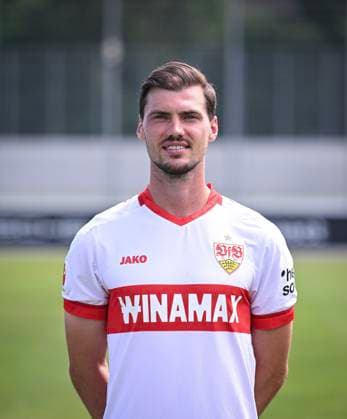 FOOTBALL 1 BUNDESLIGA 13 08 2024 Portraettermin 2024 2025 at VfB Stuttgart on the training ground Pascal Stenzel VfB Stuttgart