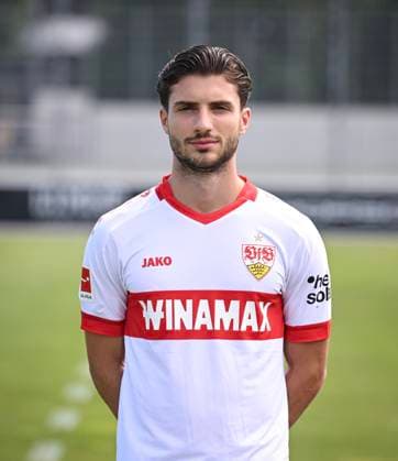 FOOTBALL 1 BUNDESLIGA 13 08 2024 Portraettermin 2024 2025 at VfB Stuttgart on the training ground Leonidas Stergiou VfB Stuttgart