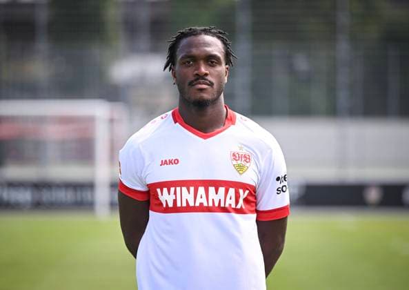 FOOTBALL 1 BUNDESLIGA 13 08 2024 Portraettermin 2024 2025 at VfB Stuttgart on the training ground Dan Axel Zagadou VfB Stuttgart