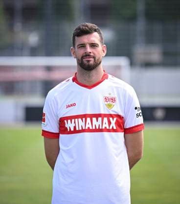 FOOTBALL 1 BUNDESLIGA 13 08 2024 Portraettermin 2024 2025 at VfB Stuttgart on the training ground Luca Pfeiffer VfB Stuttgart