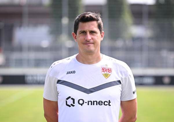 FOOTBALL 1 BUNDESLIGA 13 08 2024 Portraettermin 2024 2025 at VfB Stuttgart on the training ground Physiotherapist Manuel Roth VfB Stuttgart