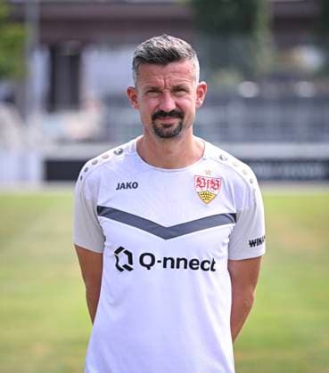 FOOTBALL 1 BUNDESLIGA 13 08 2024 Portraettermin 2024 2025 at VfB Stuttgart on the training ground Preventive coach Martin Franz VfB Stuttgart