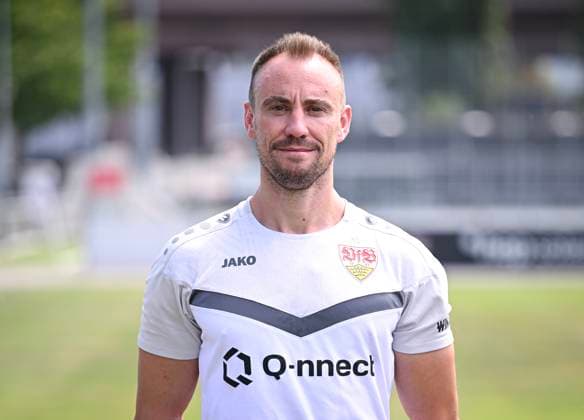 FOOTBALL 1 BUNDESLIGA 13 08 2024 Portraettermin 2024 2025 at VfB Stuttgart on the training ground Athletics trainer Matthias Schiffers, VfB Stuttgart