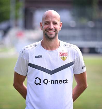 FOOTBALL 1 BUNDESLIGA 13 08 2024 Portraettermin 2024 2025 at VfB Stuttgart on the training ground Goalkeeping coach Steffen Krebs, VfB Stuttgart