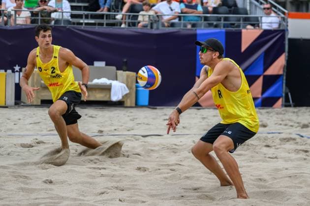 European Championships Beach Volleyball, 14 08 2024, Arnhem Lukas Pfretzschner GER , Sven Winter GER European Championships Beach Volleyball, Arnhem on 14 08 2024 Copyright: xBEAUTIFULxSPORTS PeterxWeberx
