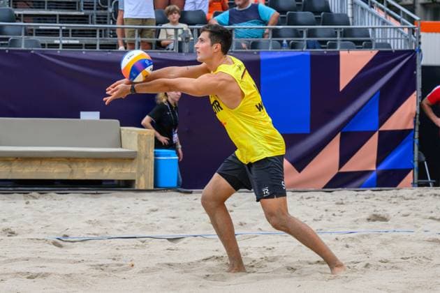 European Championships Beach Volleyball, 14 08 2024, Arnhem Sven Winter GER European Championships Beach Volleyball, Arnhem on 14 08 2024 Copyright: xBEAUTIFULxSPORTS PeterxWeberx