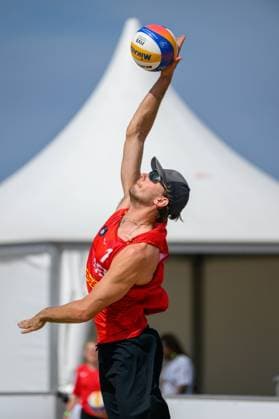 European Championships Beach Volleyball, 15 08 2024, The Hague Paul Henning European Championships Beach Volleyball, The Hague on 15 08 2024 Copyright: xBEAUTIFULxSPORTS PeterxWeberx