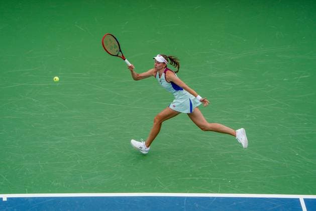 Cincinnati Open: Second Round Matches Elena Rybakina is playing during her second-round match at the Cincinnati Open tennis tournament in Mason, Ohio, on August 15, 2024. Mason Ohio United States  Copyright: xJasonxWhitmanx originalFilename:whitman-cincinna240815_npHnY.jpg