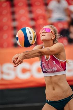 Beach volleyball women Allianz German Beach Tour 2024 Tourstop Kühlungsborn 2 15 08 2024 Nele Barber at the acceptance Kühlungsborn beach at the pier Mecklenburg Vorpommern Germany
