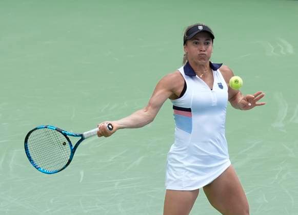 6-4 August 15, 2024: Yulia Putintseva (KAZ) defeated CoCo Gauff (USA) 6-4, 2-6, 6-4 at the Cincinnati Open being played at Lindner Family Tennis Center in Mason, Ohio. Tennisclix CSM Mason USA - ZUMAc04_ 20240815_zma_c04_045 Copyright: xLesliexBillmanx