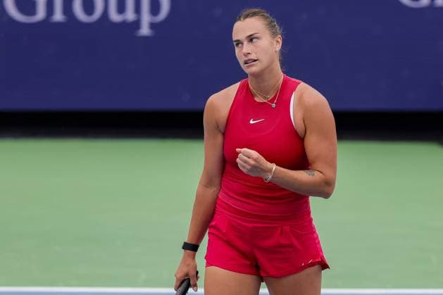 August 15, 2024, Mason, Ohio, U.S: Aryna Sabalenka (BLR) reacts to a shot during ThursdayÃ¢â‚¬â ¢s round of the Cincinnati Open at the Lindner Family Tennis Center , Mason, Oh. Mason U.S - ZUMAs304 20240815_zaf_s304_093 Copyright: xScottxStuartx