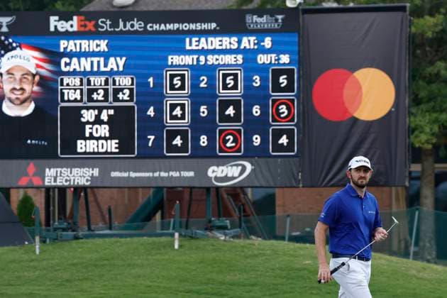 MEMPHIS, TN - AUGUST 15: Patrick Cantlay during the first round of the FedEx St. Jude Championship, August 15, 2024 at TPC Southwind in Memphis, Tennessee. (Photo by Matthew Maxey Icon Sportswire) GOLF: AUG 15 PGA, Golf Herren FedExCup Playoffs - FedEx St. Jude Championship EDITORIAL USE ONLY Icon24081557