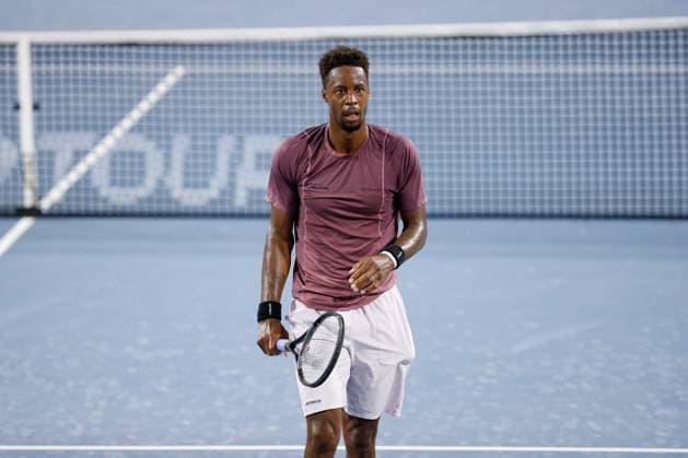 CINCINNATI, OH - AUGUST 15: Gael Monfils of France during the second round of the Cincinnati Open on August 15, 2024, at Lindner Family Tennis Center in Mason, OH. (Photo by Ian Johnson Icon Sportswire) TENNIS: AUG 15 Cincinnati Open EDITORIAL USE ONLY Icon240815029
