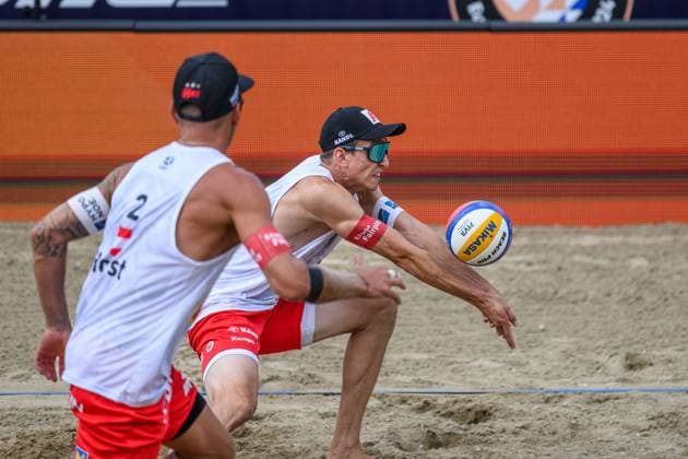 European Championships Beach Volleyball, 16 08 2024, The Hague Julian Hörl European Championships Beach Volleyball, The Hague on 16 08 2024 Copyright: xBEAUTIFULxSPORTS PeterxWeberx