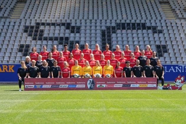 Team photo of the SC Freiburg women for the 2024 2025 season Media Day in the 2024 2025 season at SC Freiburg women Copyright: xArnexAmbergx