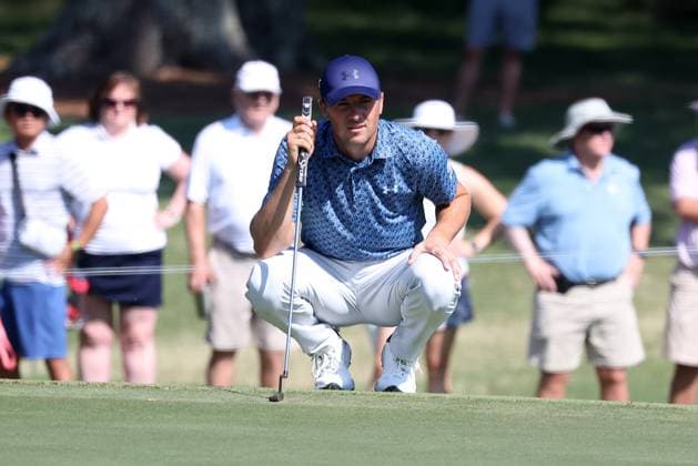 MEMPHIS, TN - AUGUST 16: Jordan Spieth (USA) during the second round of the 2024 FedEx St. Jude Championship on August 16, 2024 at TPC Southwind in Memphis, Tennessee. (Photo by Michael Wade Icon Sportswire) GOLF: AUG 16 PGA, Golf Herren FedExCup Playoffs - FedEx St. Jude Championship EDITORIAL USE ONLY Icon08162434