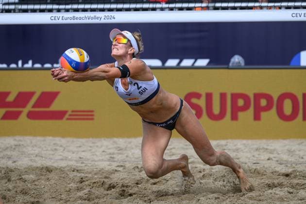 European Championships Beach Volleyball, 16 08 2024, The Hague Joana Maeder SUI European Championships Beach Volleyball, The Hague on 16 08 2024 Copyright: xBEAUTIFULxSPORTS PeterxWeberx
