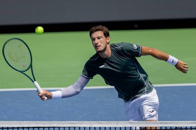August 16, 2024, Mason, Ohio, U.S: Pablo Carreno Busta (ESP) in action during FridayÃ¢â‚¬â ¢s Round of Sixteen at the Cincinnati Open at the Lindner Family Tennis Center , Mason, Oh. Mason U.S - ZUMAs304 20240816_zaf_s304_063 Copyright: xScottxStuartx