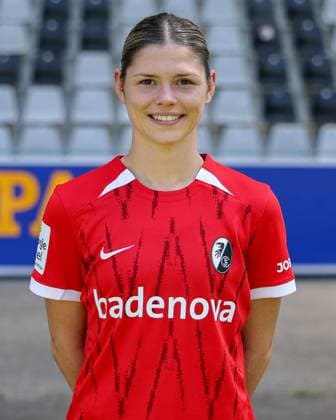 Eileen Campbell SC Freiburg, 10 , SC Freiburg, Google Pixel Frauen Bundesliga, Team presentation, 03 08 2023, Schwarzwald Stadion, Freiburg im Breisgau Germany Freiburg im Breisgau Schwarzwald Stadion Baden Wuerttemberg Germany Copyright: xGrantxHubbsx