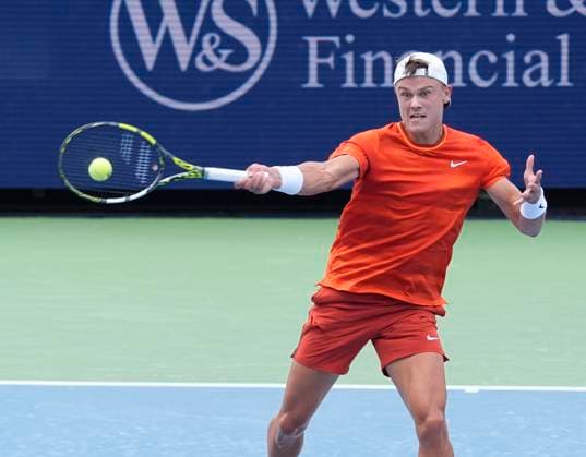 August 16, 2024: Holger Rune (DEN) defeated Gael Monfils (FRA) 6-3, 7-6, at the Cincinnati Open being played at Lindner Family Tennis Center in Mason, Ohio. Ã‚ Tennisclix CSM Mason USA - ZUMAc04_ 20240816_zma_c04_073 Copyright: xLesliexBillmanx