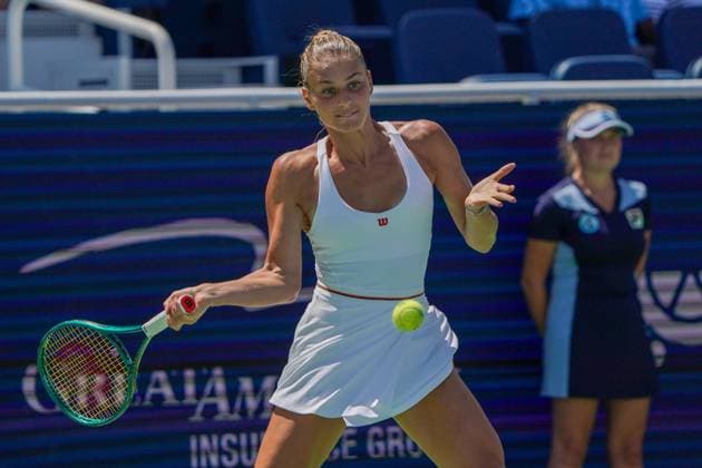 Cincinnati Open: Second And Third Round Matches Marta Kostyuk is playing during her third-round match at the Cincinnati Open tennis tournament in Mason, Ohio, on August 16, 2024. Mason Ohio United States  Copyright: xJasonxWhitmanx originalFilename:whitman-cincinna240816_npYnA.jpg