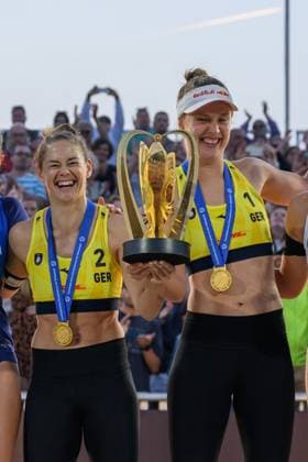 European Championships Beach Volleyball, 17 08 2024, The Hague Cinja Tillmann, Svenja Mueller GER European Championships Beach Volleyball, The Hague on 17 08 2024 Copyright: xBEAUTIFULxSPORTS PeterxWeberx