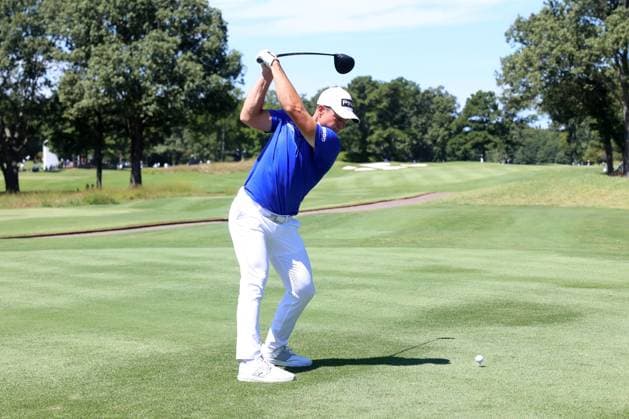 MEMPHIS, TN - AUGUST 17: Viktor Hovland (NOR) during the third round of the 2024 FedEx St. Jude Championship on August 17, 2024 at TPC Southwind in Memphis, Tennessee. (Photo by Michael Wade Icon Sportswire) GOLF: AUG 17 PGA, Golf Herren FedExCup Playoffs - FedEx St. Jude Championship EDITORIAL USE ONLY Icon08172403
