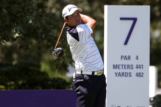 MEMPHIS, TN - AUGUST 17: Hideki Matsuyama (JAP) during the third round of the 2024 FedEx St. Jude Championship on August 17, 2024 at TPC Southwind in Memphis, Tennessee. (Photo by Michael Wade Icon Sportswire) GOLF: AUG 17 PGA, Golf Herren FedExCup Playoffs - FedEx St. Jude Championship EDITORIAL USE ONLY Icon08172464