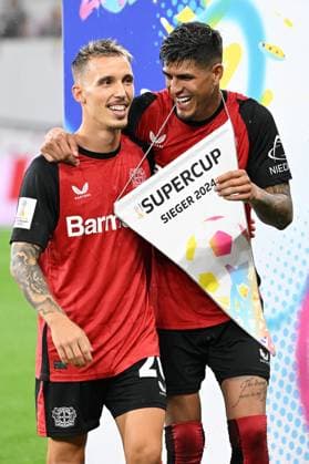 Leverkusen, Bayarena, 01 01 21, GER, Men, Supercup, Season 2024 2025, Bayer 04 Leverkusen VfB Stuttgart Picture from left