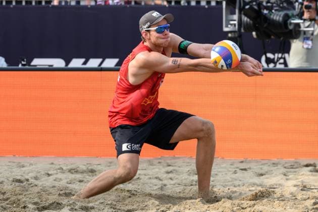 European Championships Beach Volleyball, 18 08 2024, The Hague Nils Ehlers GER European Championships Beach Volleyball, The Hague on 18 08 2024 Copyright: xBEAUTIFULxSPORTS PeterxWeberx