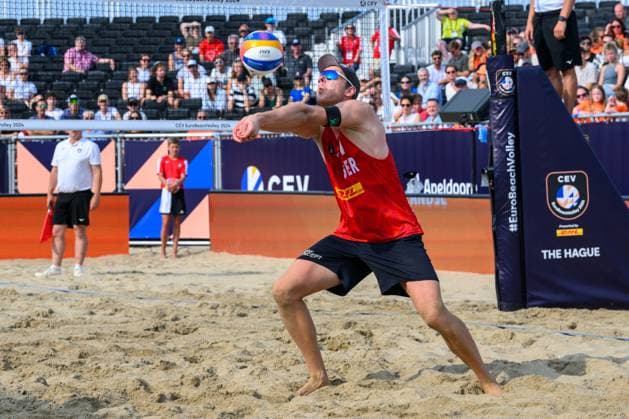 European Championships Beach Volleyball, 18 08 2024, The Hague Nils Ehlers GER European Championships Beach Volleyball, The Hague on 18 08 2024 Copyright: xBEAUTIFULxSPORTS PeterxWeberx