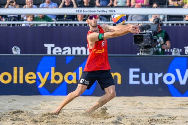 European Championships Beach Volleyball, 18 08 2024, The Hague Clemens Wickler GER European Championships Beach Volleyball, The Hague on 18 08 2024 Copyright: xBEAUTIFULxSPORTS PeterxWeberx