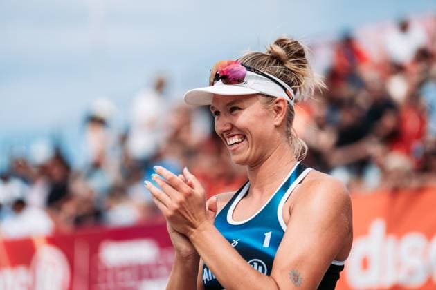 Beach volleyball women Allianz German Beach Tour 2024 Tourstop Kühlungsborn 2 17 08 2024 Chenoa Christ Portrait Kühlungsborn Beach at the pier Mecklenburg Western Pomerania Germany