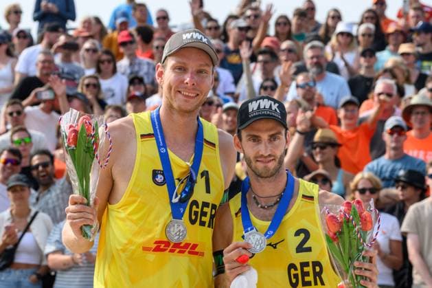 European Championships Beach Volleyball, 18 08 2024, The Hague Nils Ehlers GER , Clemens Wickler GER European Championships Beach Volleyball, The Hague on 18 08 2024 Copyright: xBEAUTIFULxSPORTS PeterxWeberx